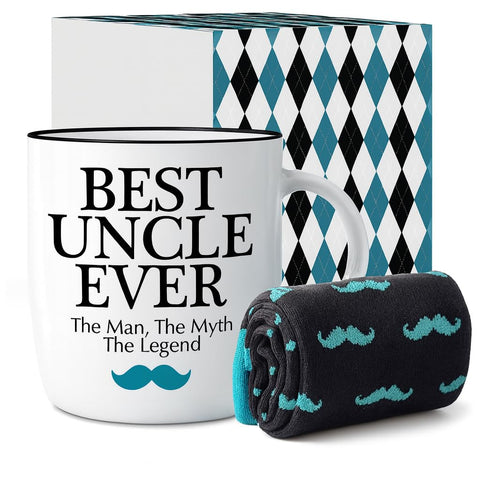 Taza cerámica Triple Gifffted para el mejor tío, uso diario de café
