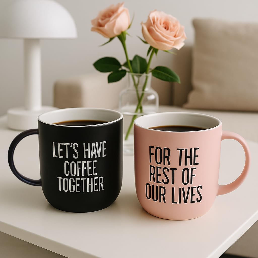 Triple Gifffted tazas 380 ml, gran capacidad para café o té diario.