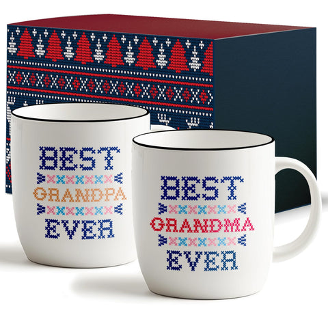 Triple Gifffted tazas de café para abuelos, regalo ideal de nietos para diario