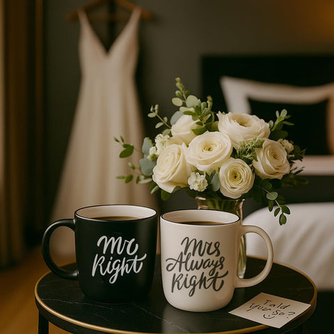 Triple Gifffted tazas, detalles dorados en borde y mango, estilo elegante para la mesa.