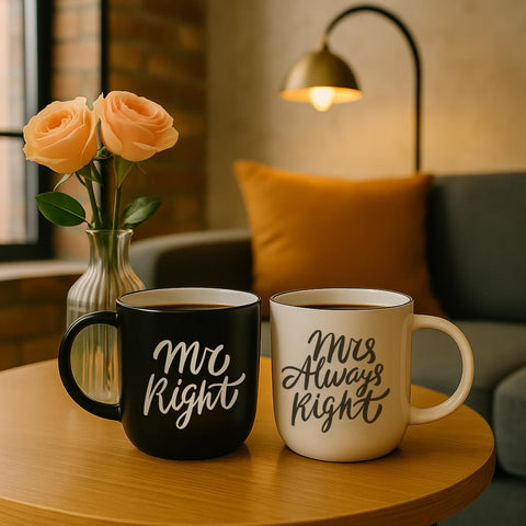 Triple Gifffted tazas en dueto en mesa, ideal para celebraciones.
