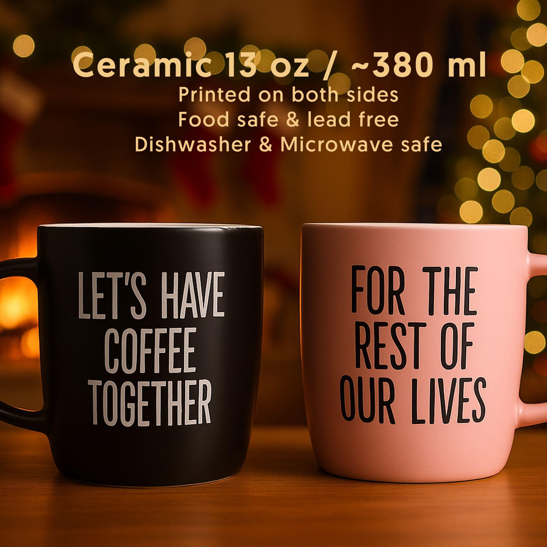 Triple Gifffted tazas frases dobles lados, mensajes visibles en cada sorbo.