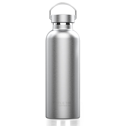 Botella Triple Tree 26oz, frontal, aislada que mantiene bebidas a temperatura.