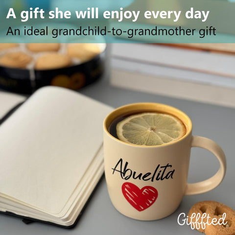 Taza Abuelita en caja regalo, lista para sorprender en ocasiones.