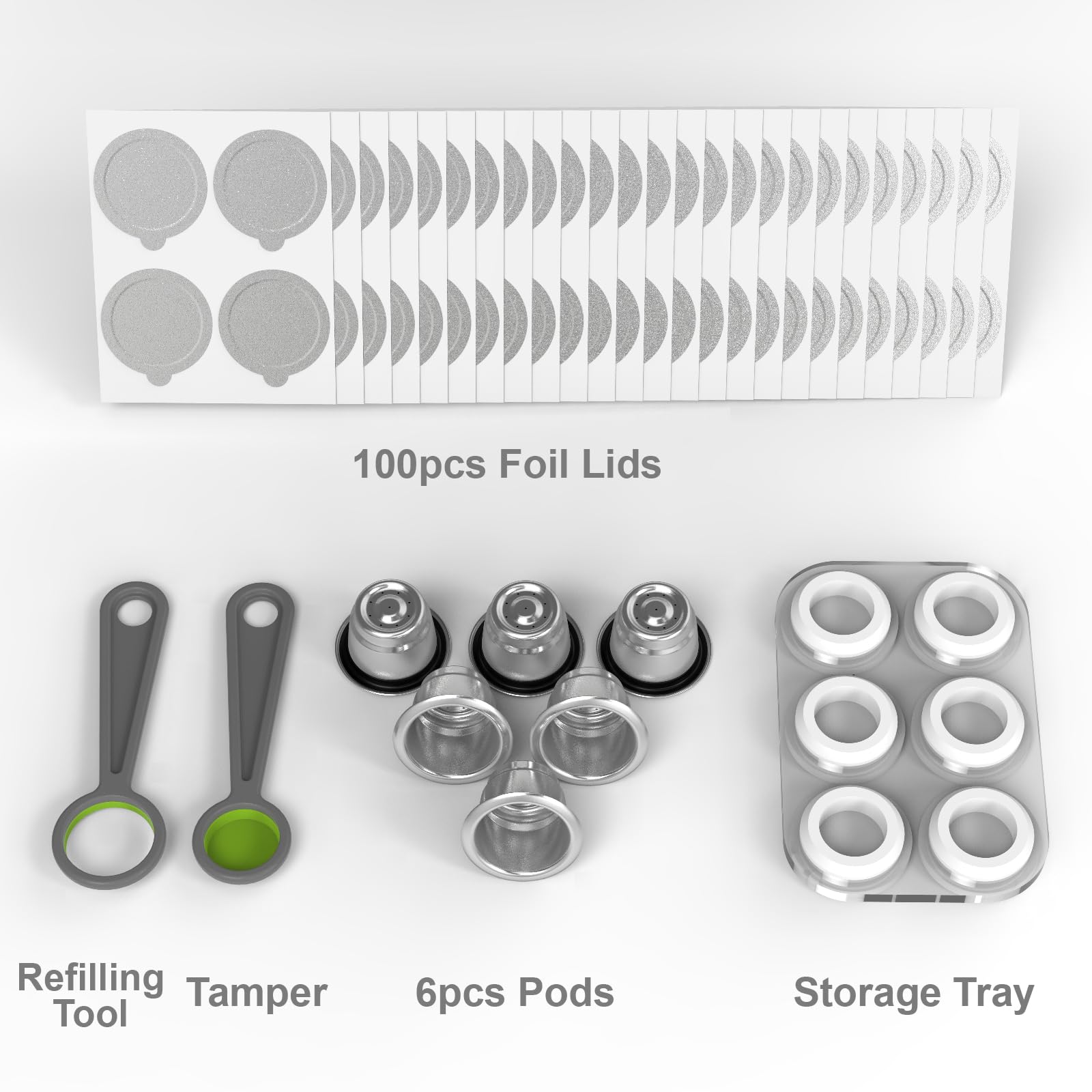 Tapas de aluminio para capsulas Triplot, sellado seguro para conservar aroma.