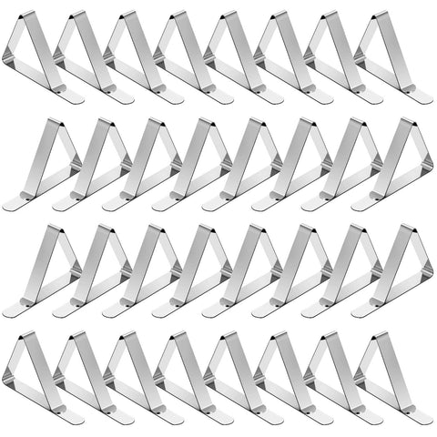 TriPole clips mantel acero inoxidable, mantienen mantel firme al aire libre.