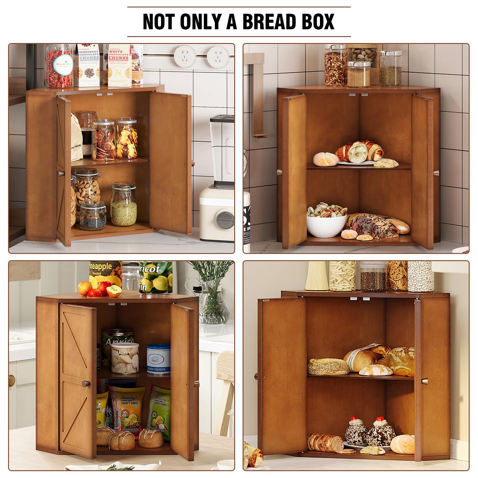 Organización de la cocina con el contenedor de pan Trironsun.