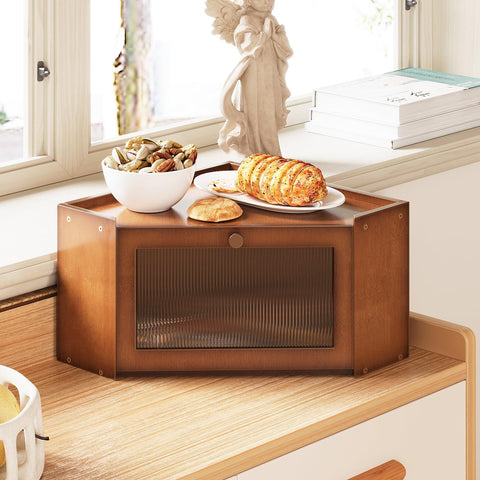 Caja pan Trironsun almacenamiento flexible para cocina y oficina.