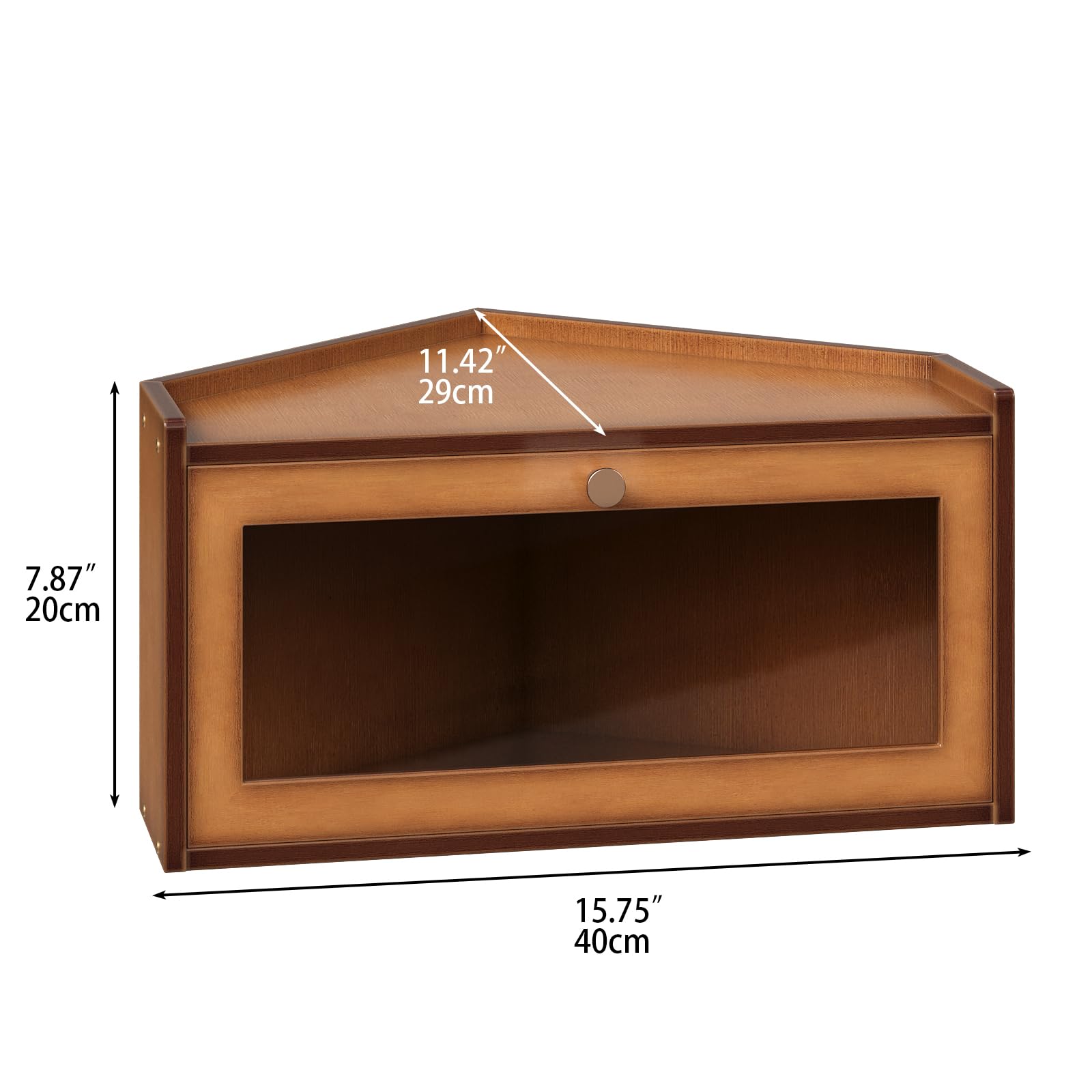 Trironsun caja en esquina con puerta abierta, fácil acceso a pan y productos.