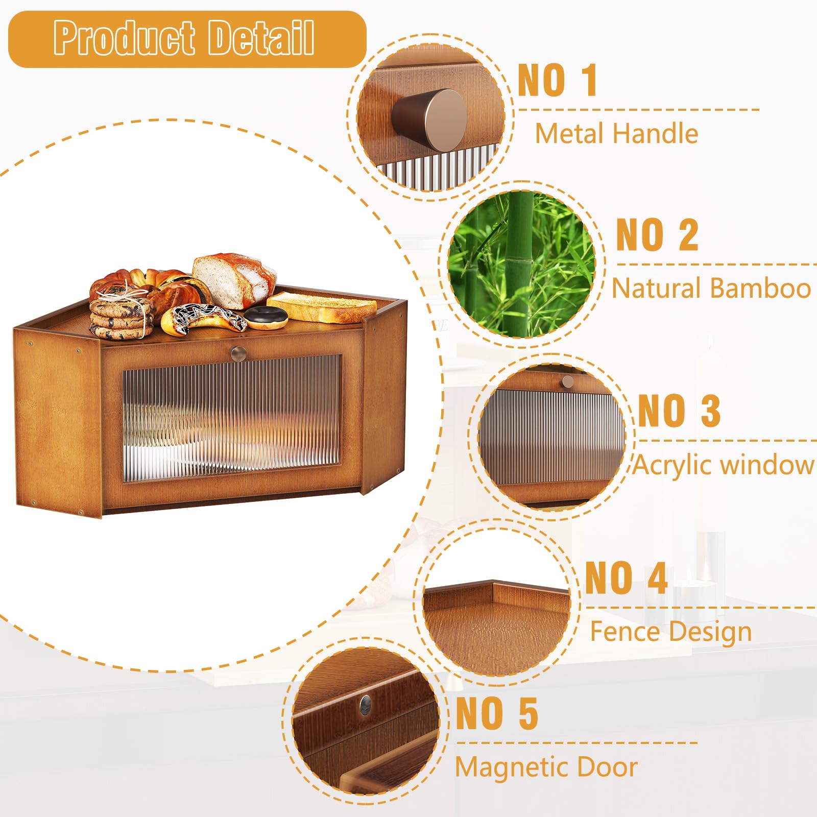 Montaje sencillo con accesorios incluidos para Trironsun caja pan.