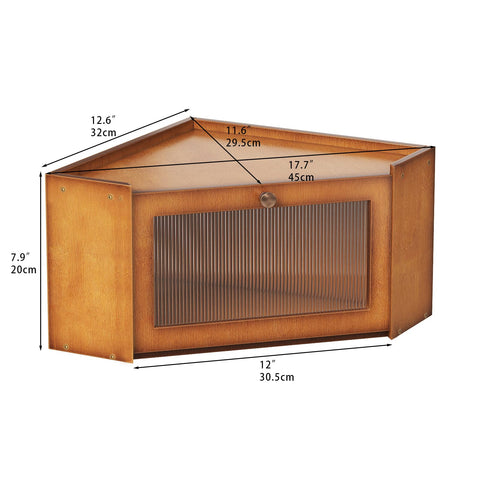 Caja Pan Trironsun, diseño seguro con puerta transparente.