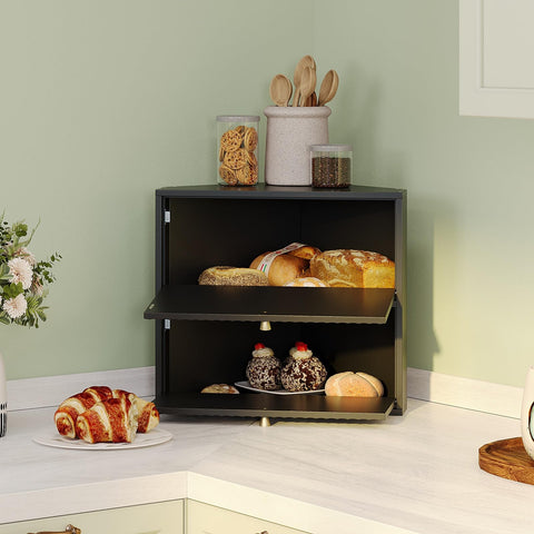 Panera Trironsun esquina negro con tapa plana para utensilios