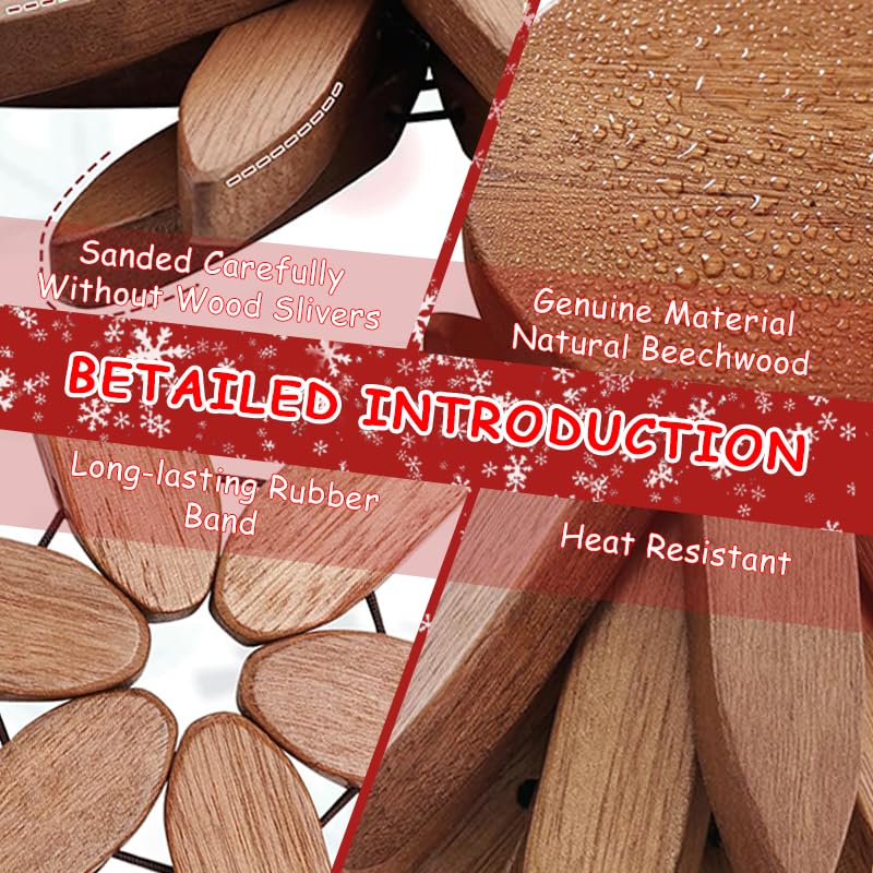 Trivet Arbol Madera: diseño ingenioso que se despliega al usar.