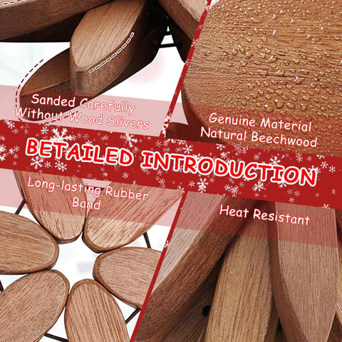 Trivet Arbol Madera: diseño ingenioso que se despliega al usar.