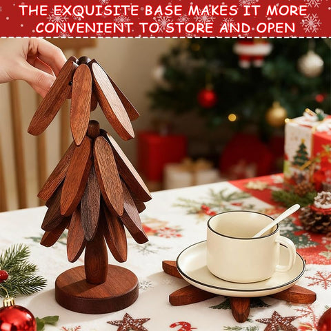 Trivet Arbol Madera: uso versátil para ollas, sartenes y teteras.