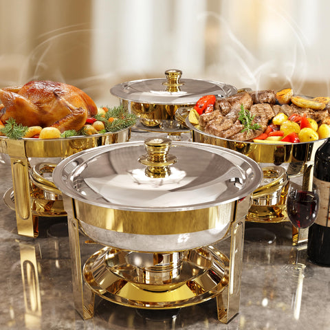 Chafing dish Trivico lista para ensamblaje rápido de la tapa.