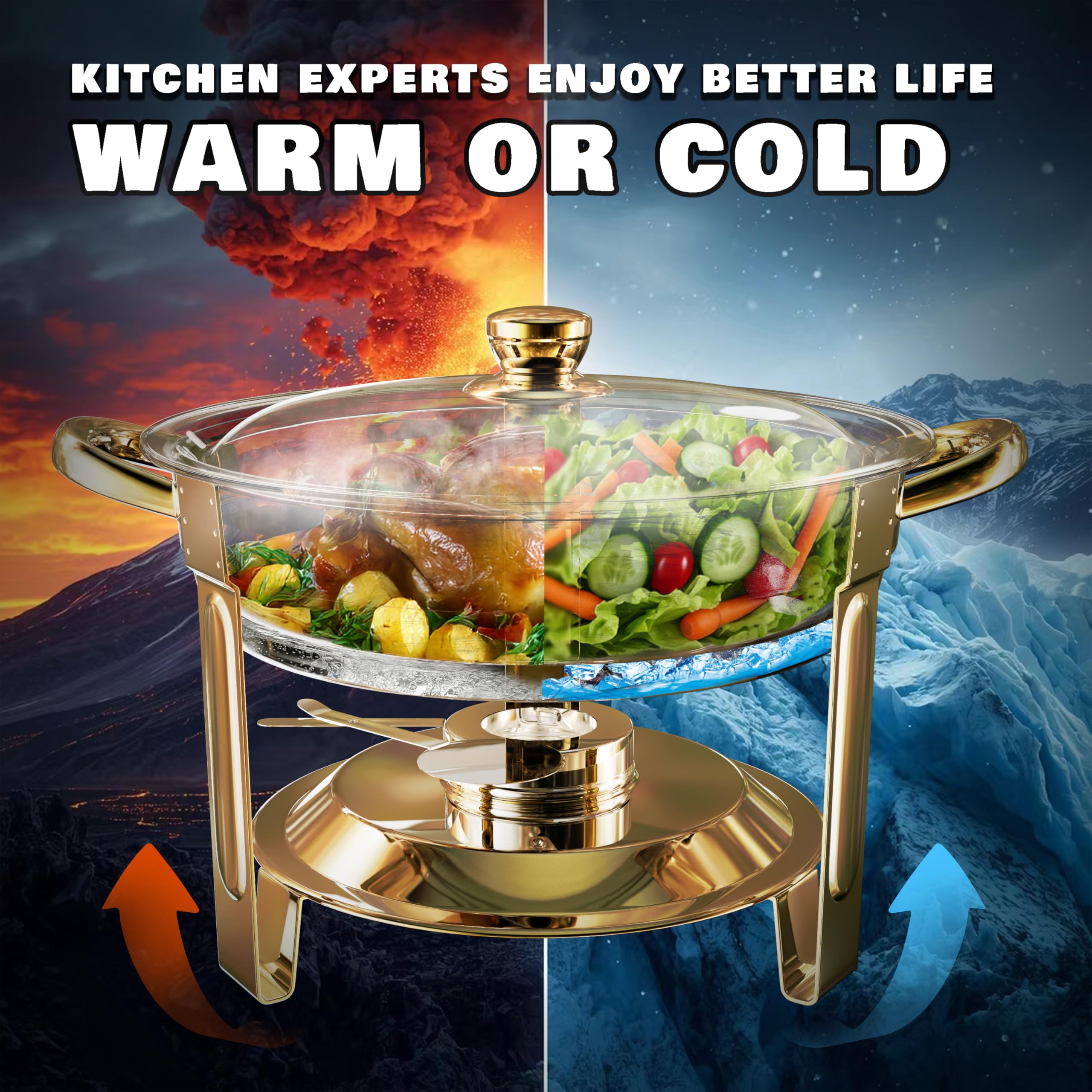 Chafing dish Trivico para catering y eventos.