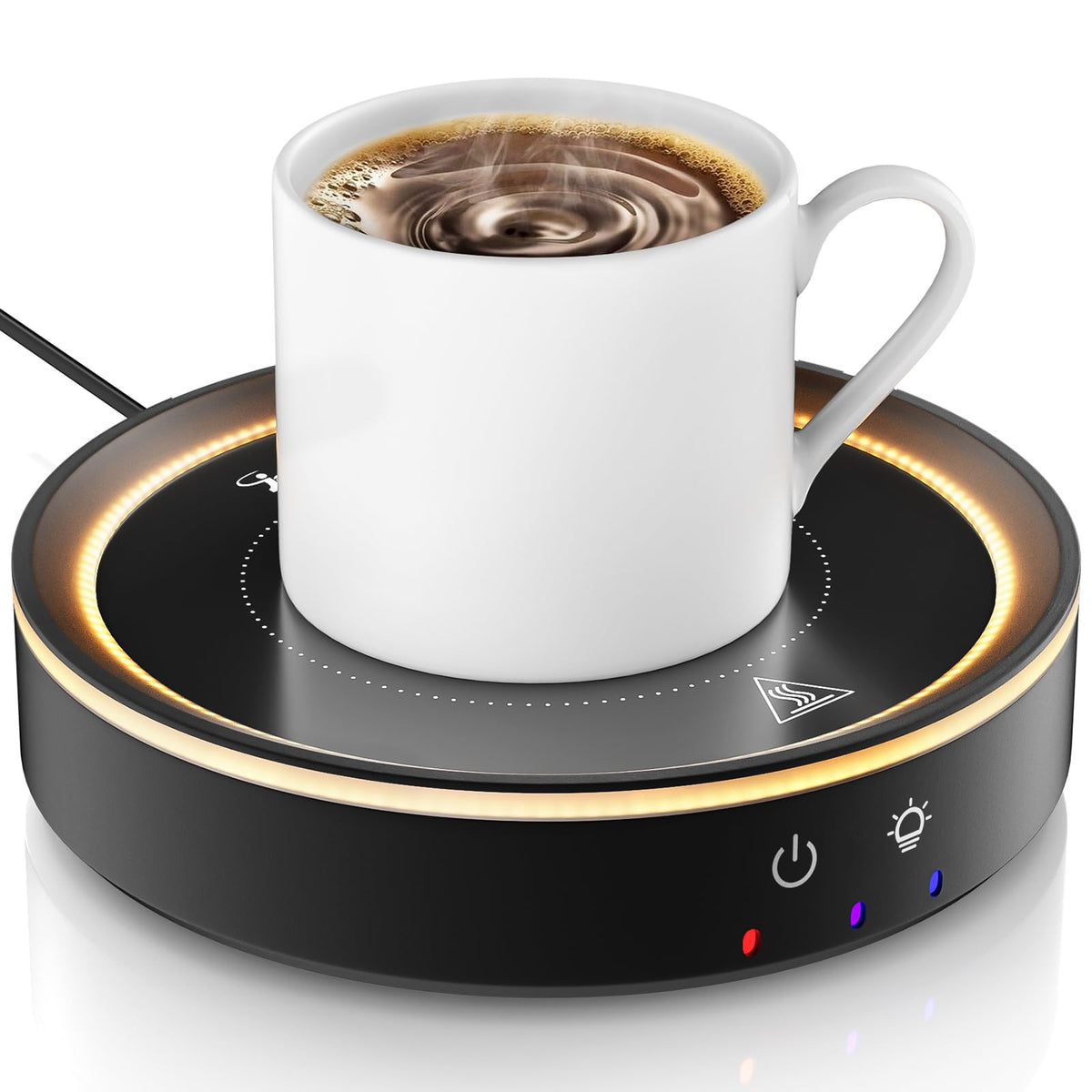 Trivoxia 36W Mug Warmer con borde elevado para evitar derrames y mayor estabilidad