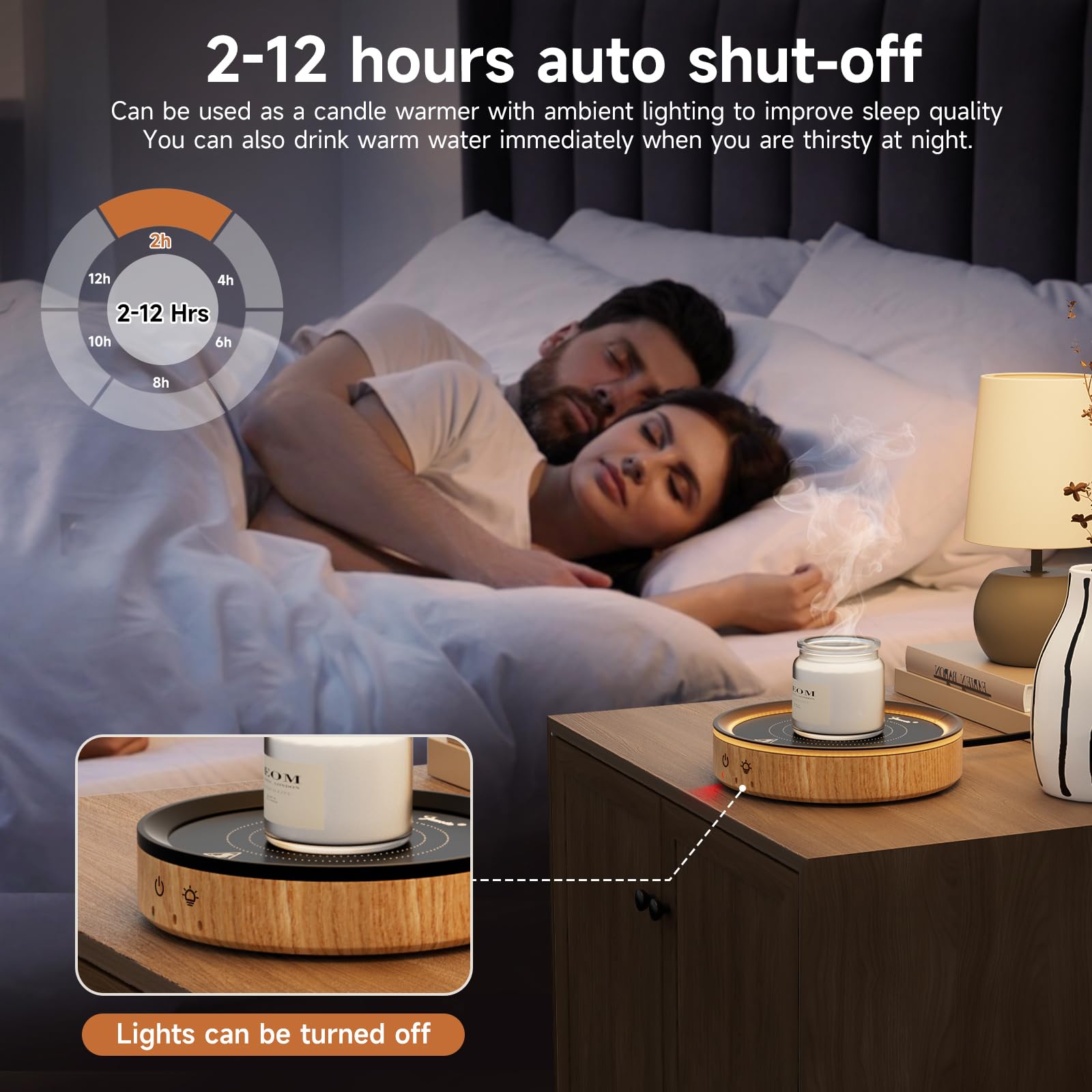 Trivoxia calentador de tazas calor rápido con tecnología PTC para beber lista al instante.