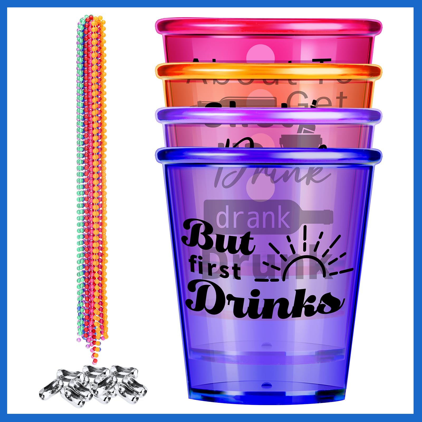 Vaso de chupito de plástico, diámetro 3,5 cm, ideal para fiestas.