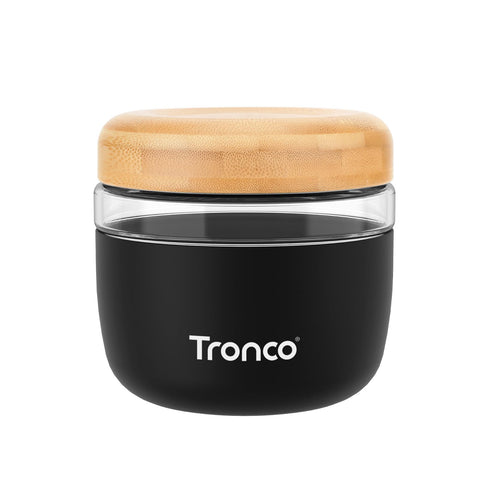 Tronco 24oz Recipiente-almuerzo con tapa de bambú para llevar sin derrames.