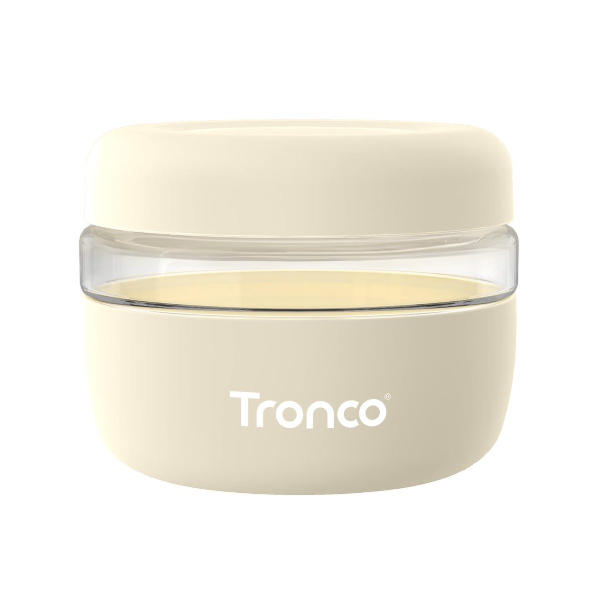Tronco bol-vidrio-16oz tapa-hermetica, mantiene frescura sin fugas.
