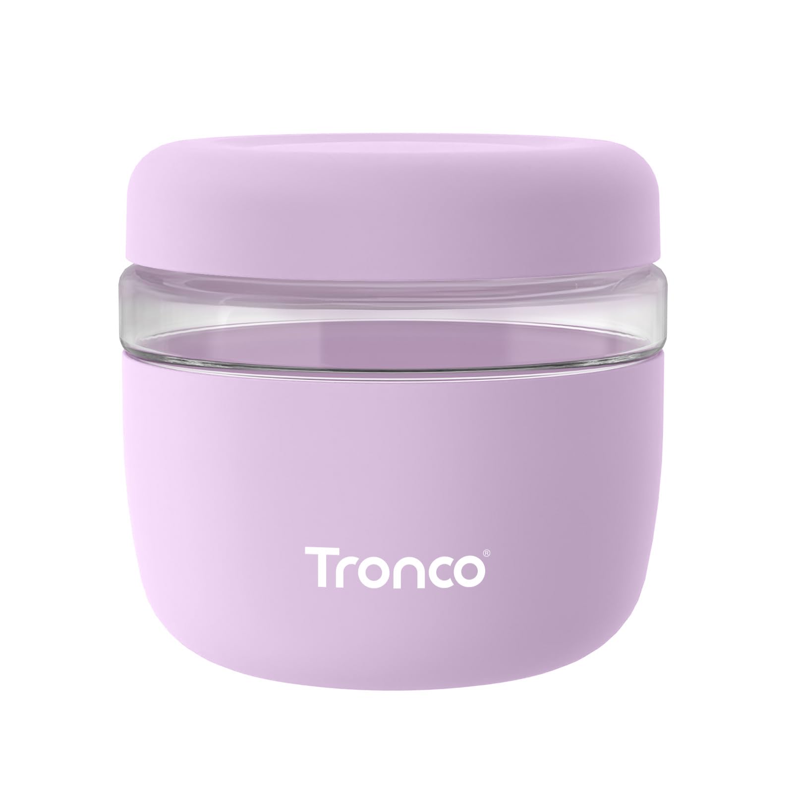 Tronco contenedor vidrio 24oz con tapa hermética para almacenar alimentos sin fugas
