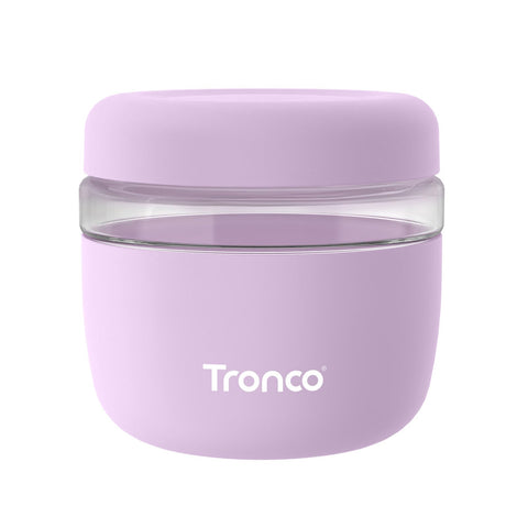 Tronco contenedor vidrio 24oz con tapa hermética para almacenar alimentos sin fugas