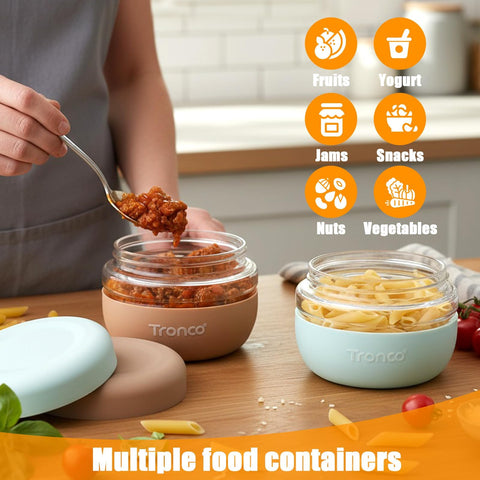 Tronco contenedor vidrio borosilicato 24oz, ideal para conservar sabores y frescura