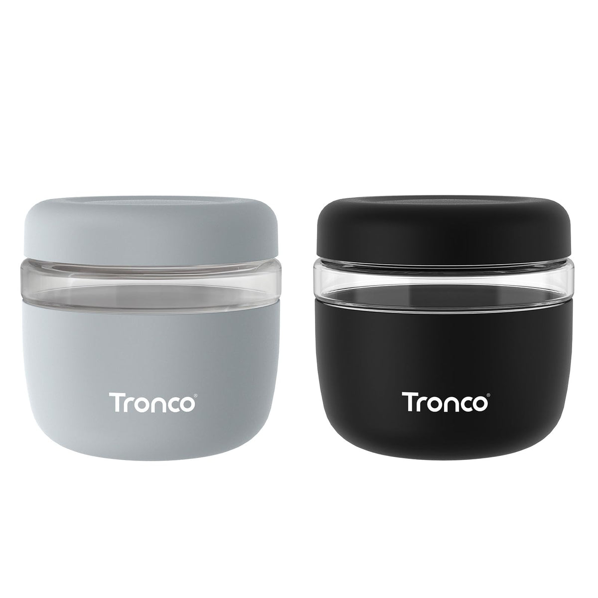 Tronco contenedores de vidrio 24oz con tapas herméticas para conservar alimentos frescos.