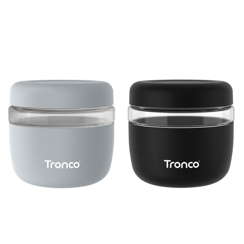 Tronco contenedores de vidrio 24oz con tapas herméticas para conservar alimentos frescos.