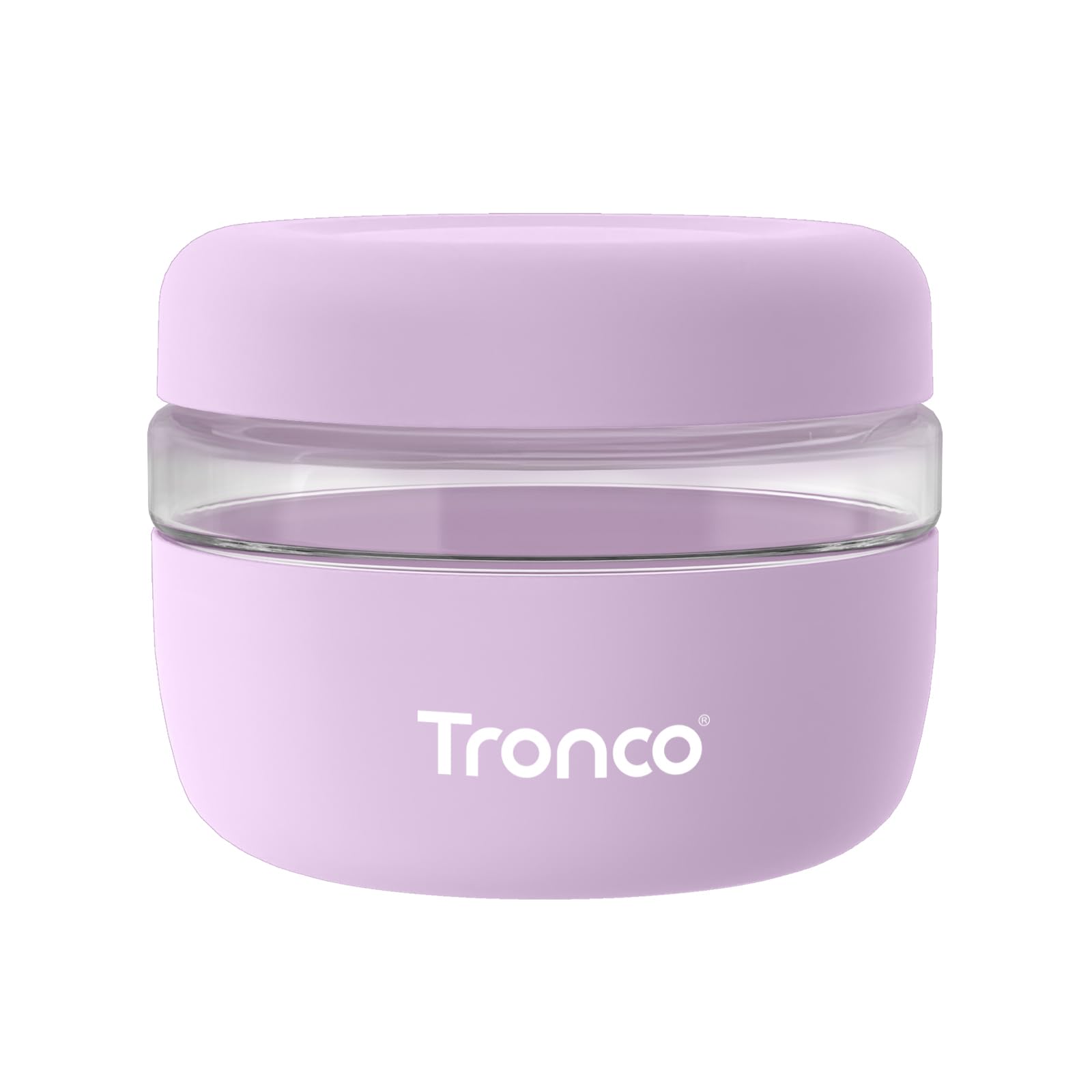 Tronco tazón vidrio almacenamiento hermético para ensaladas frescas