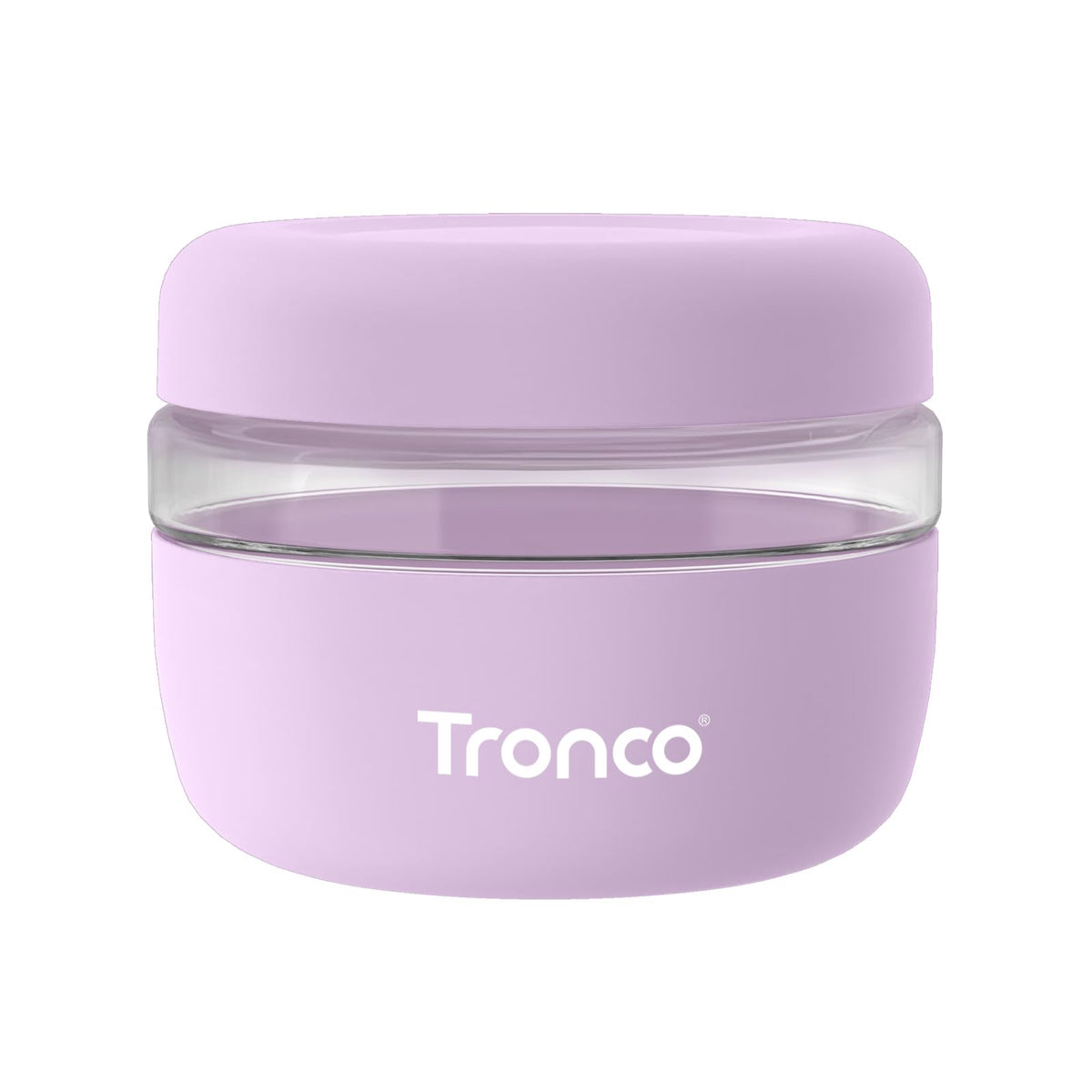 Tronco tazón vidrio almacenamiento hermético para ensaladas frescas