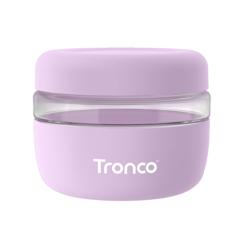Tronco tazón vidrio almacenamiento hermético para ensaladas frescas