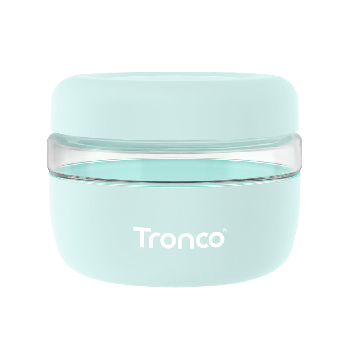 Tronco tazones de vidrio 16oz con tapa hermética para conservar sabores.