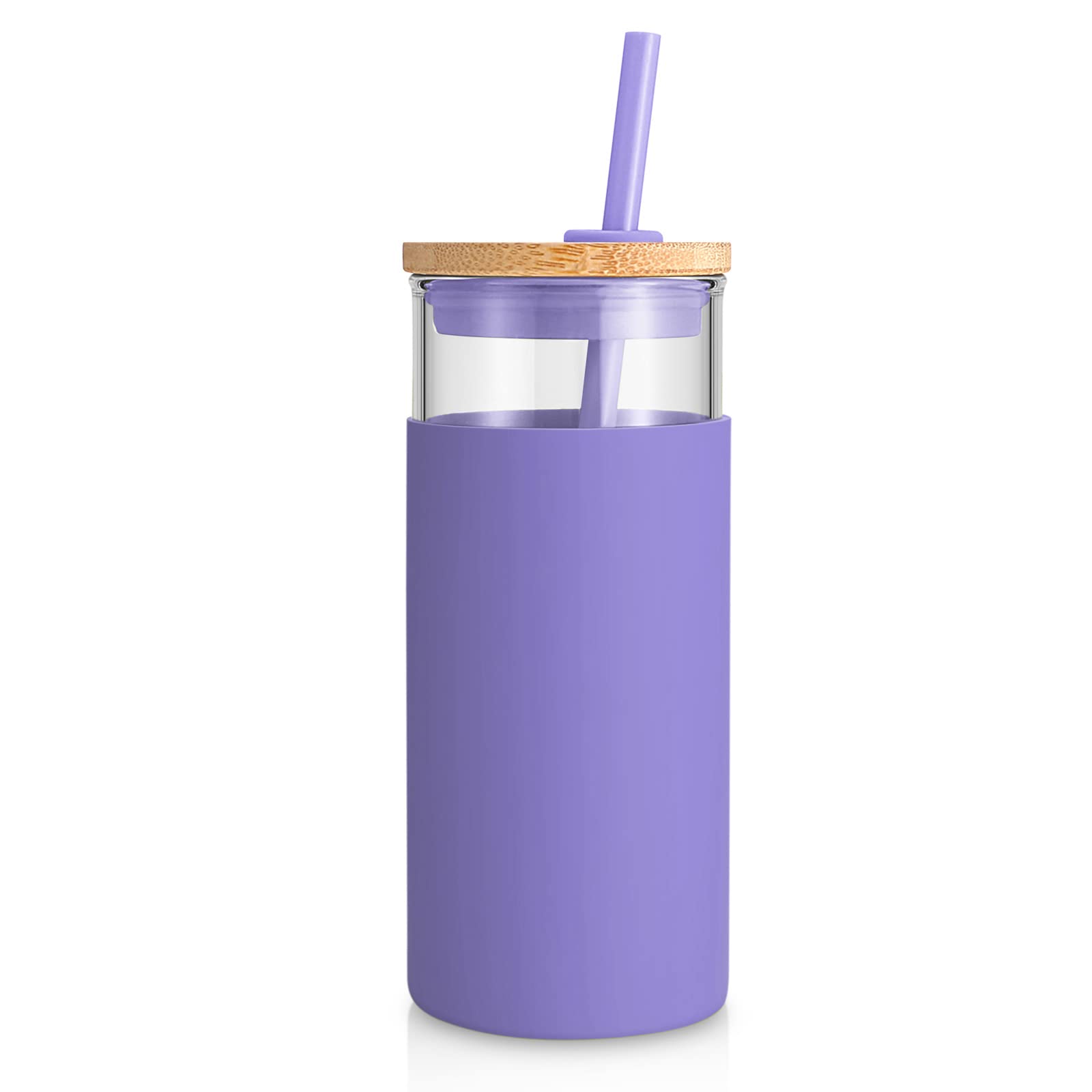 Vaso Tronco 20 oz con tapa y pajilla, ideal para bebidas frías