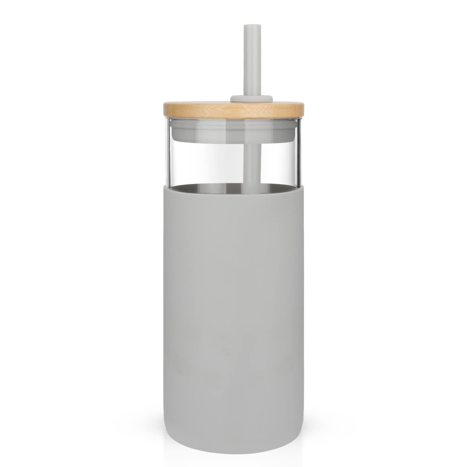 Vaso Tronco 20 oz con tapa y sorbete, ideal para bebidas frías y calientes.