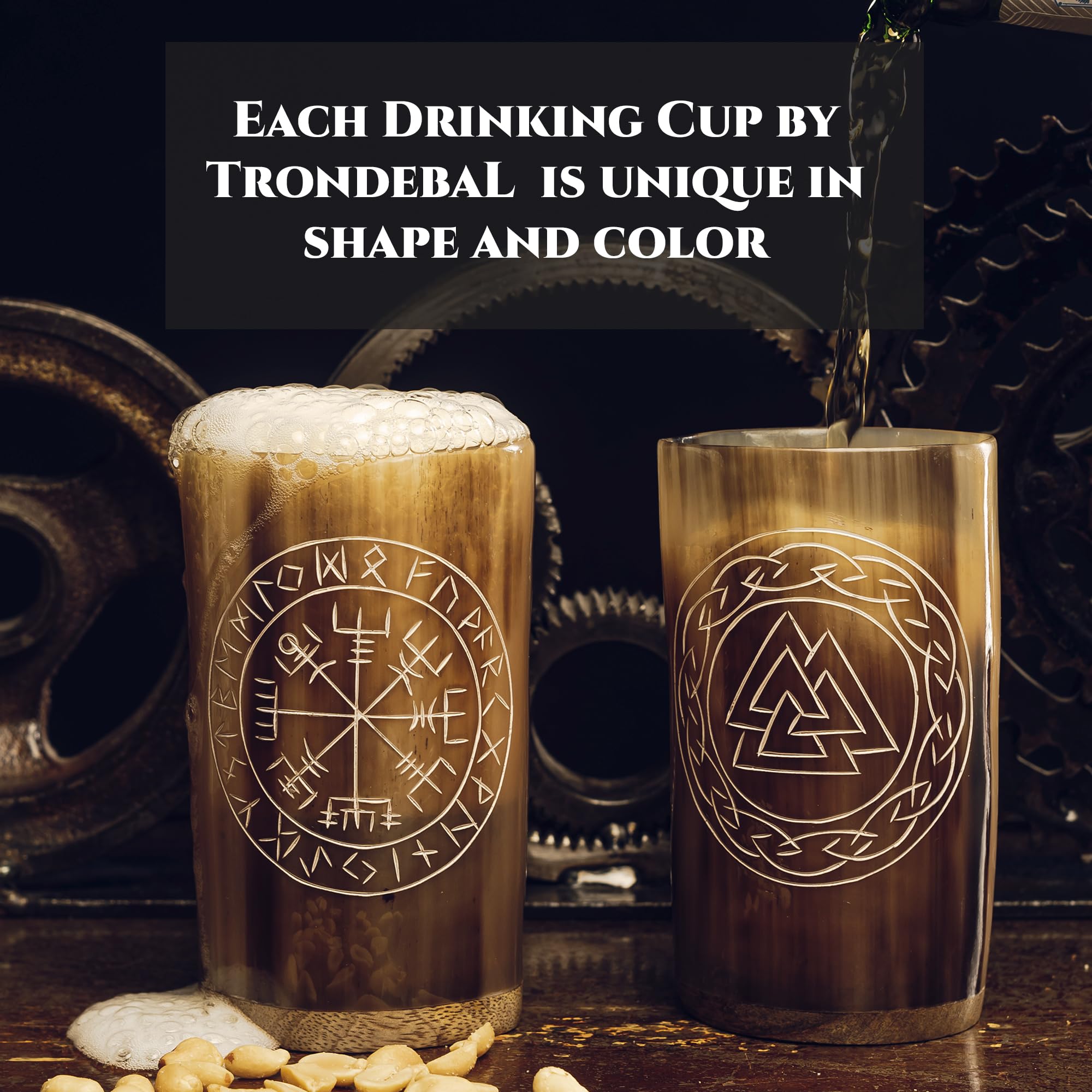 Trondebal copa cuerno ergonómica, diseño cómodo para beber