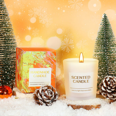 TRSILLE vela aromática naranja, perfuma el ambiente para relajación diaria.