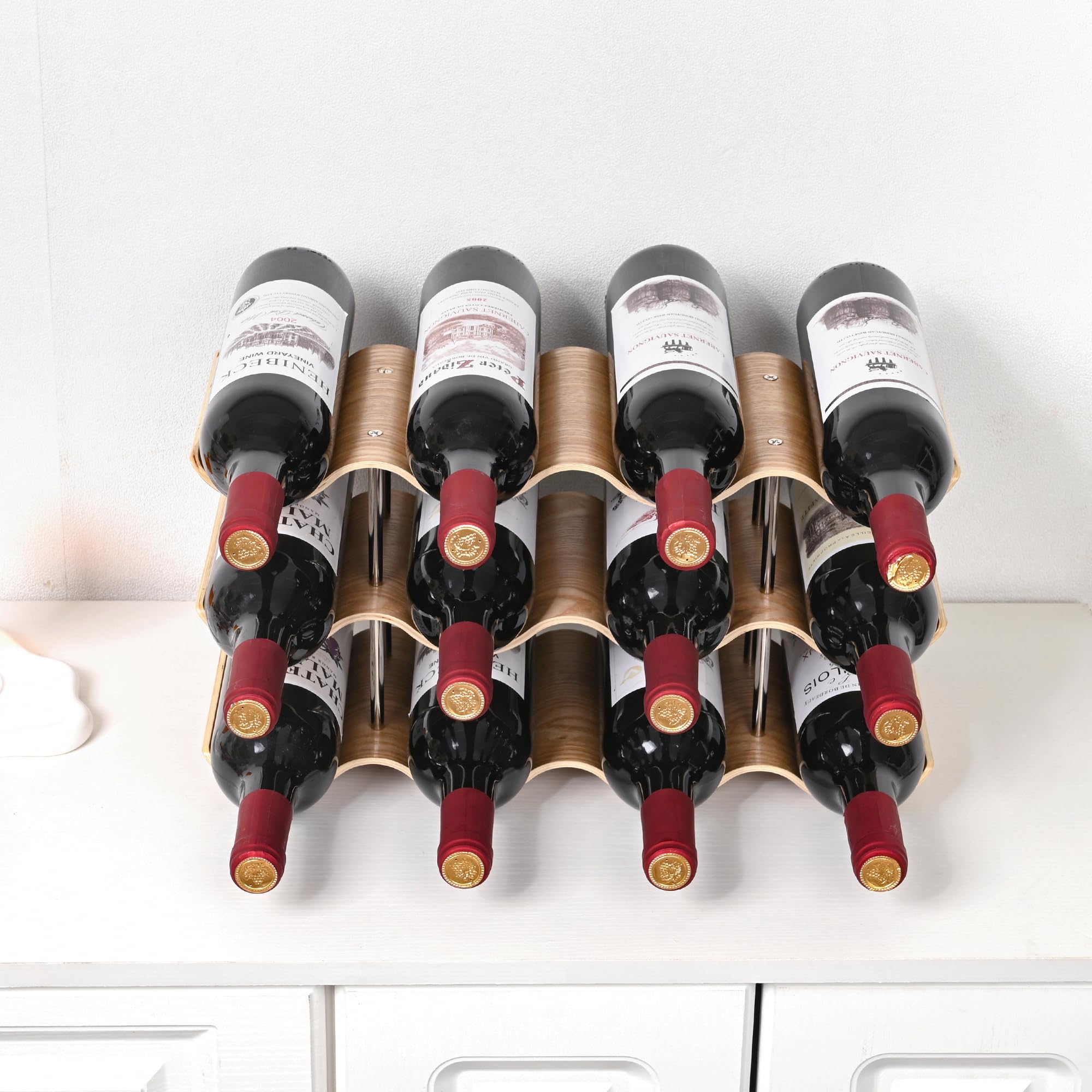 TRUDING estante de 3 niveles para barra, acceso rápido a botellas favoritas.