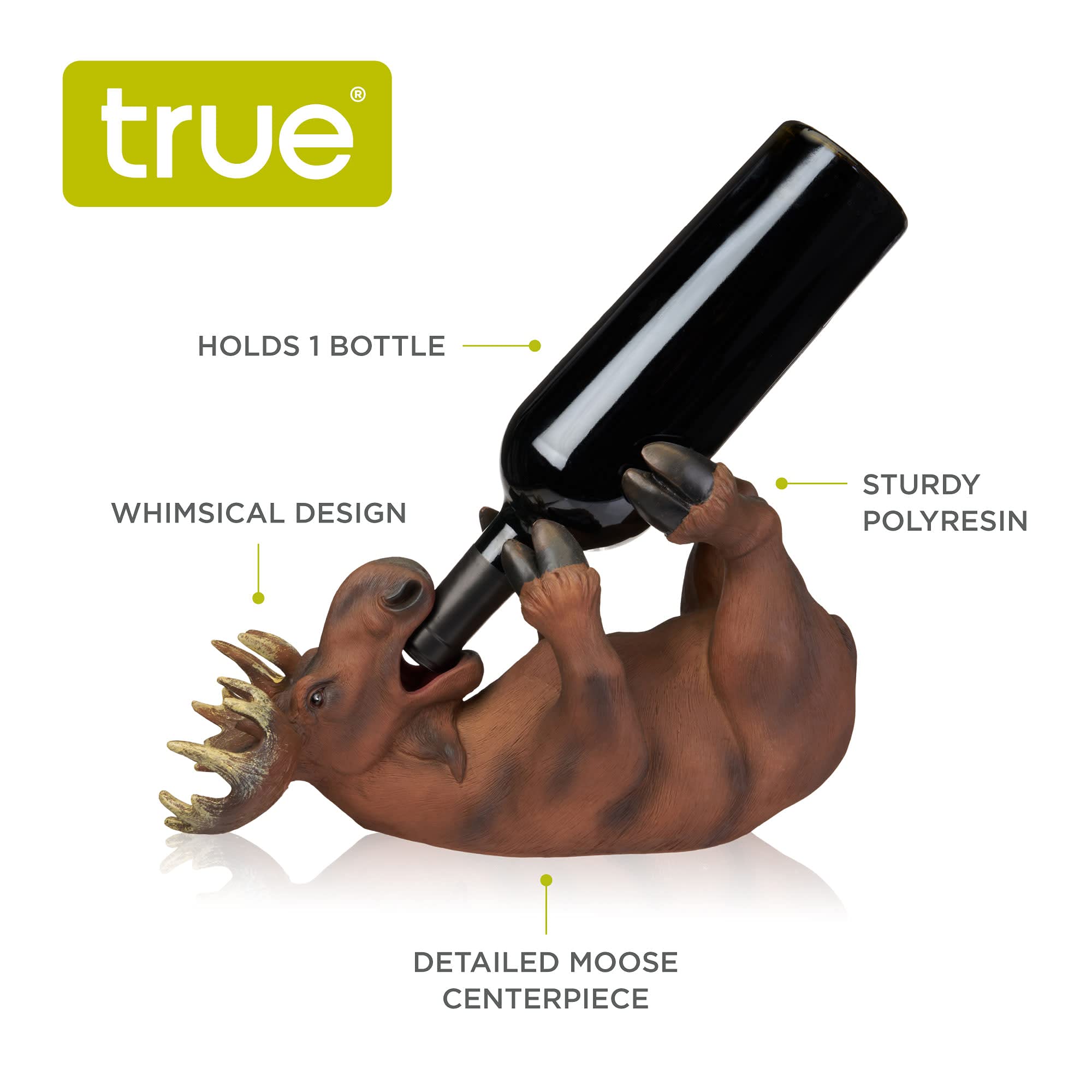 TRUE Alce Travieso detalle de diseño realista en resina poliresina