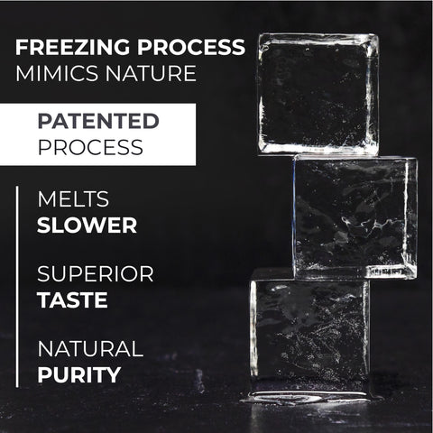 True Cubes: derretimiento lento de hielo claro para bebidas.