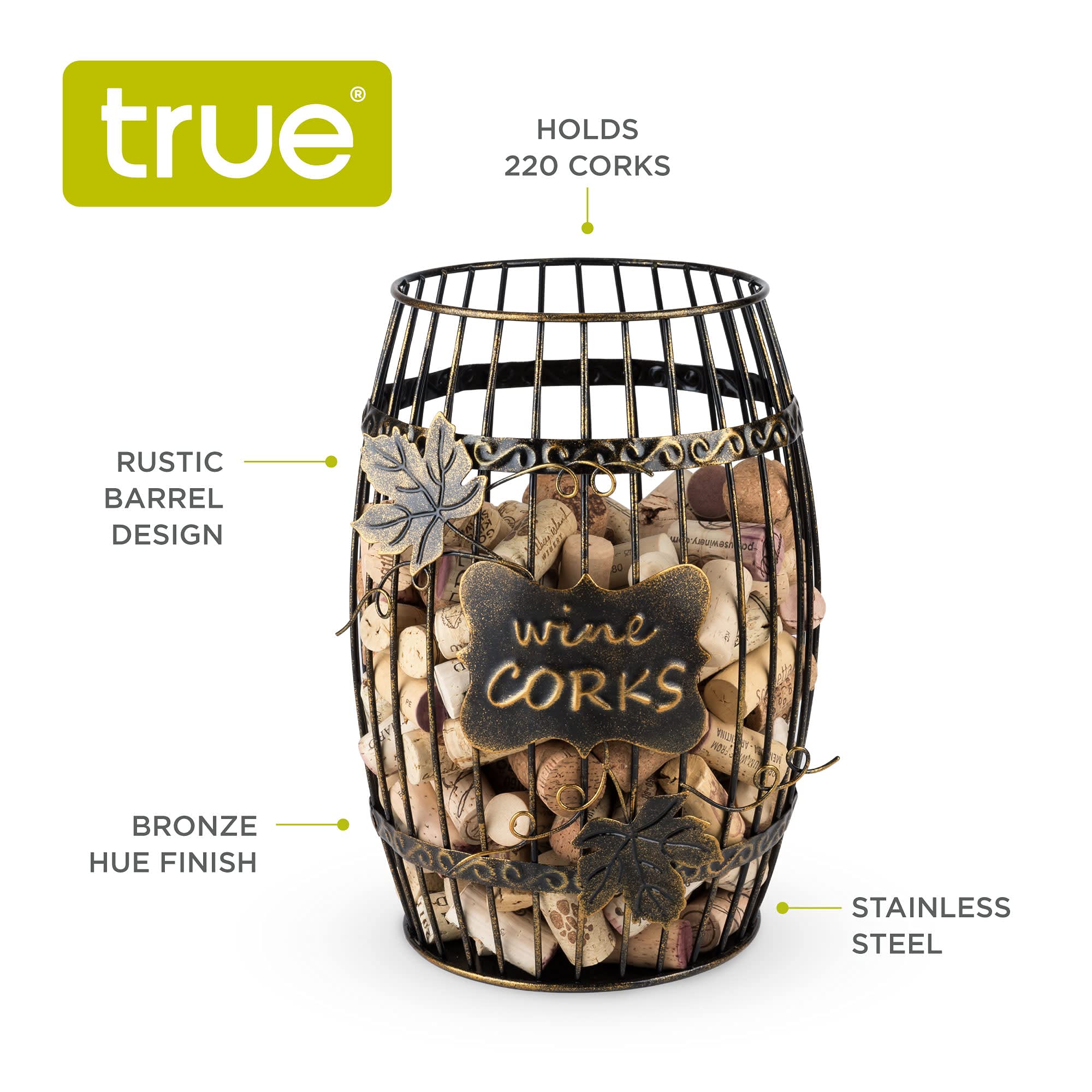 TRUE Display: jaula de acero bronceado aporta diseño rústico y duradero.