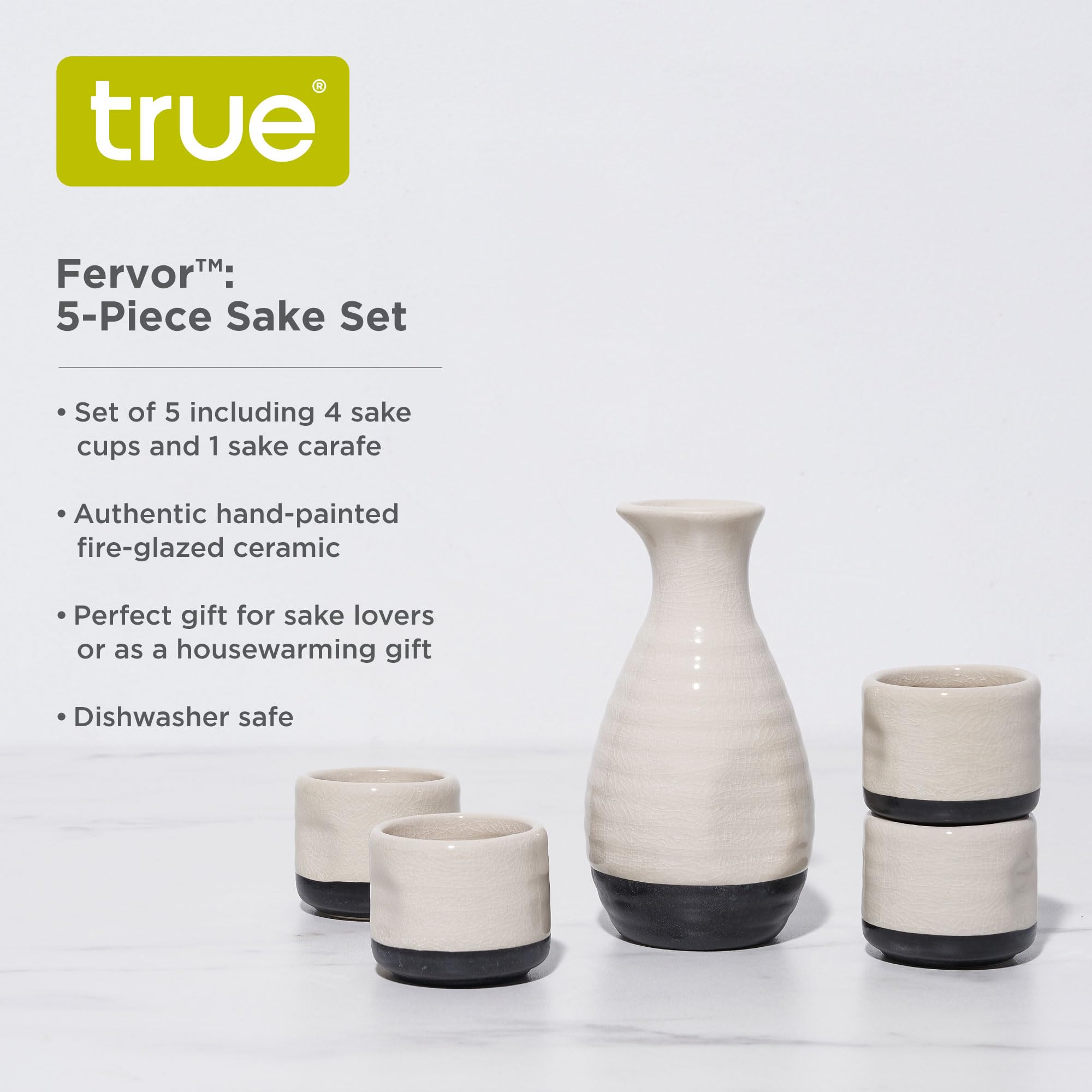 TRUE Fervor: jarra cerámica de 8 oz con pico vertedor para servir con precisión