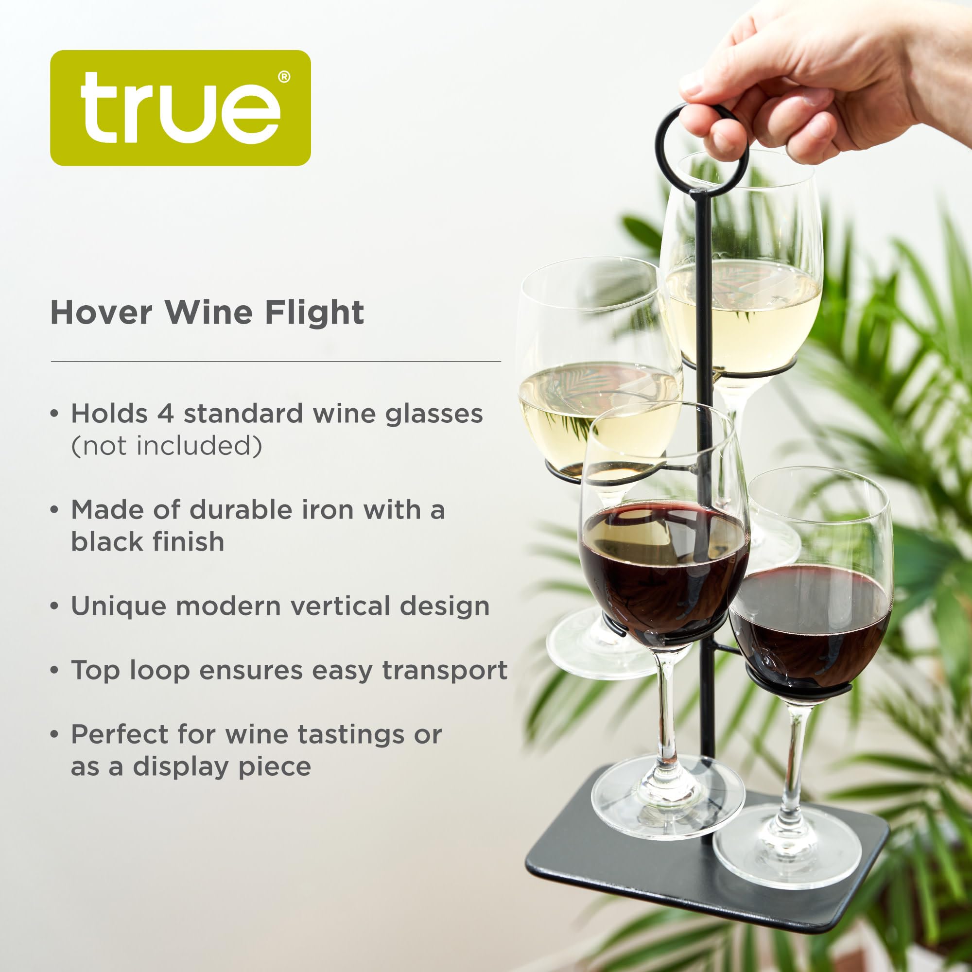 TRUE Hover Flight muestra un diseño minimalista en hierro negro para copas.