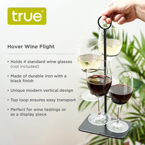 TRUE Hover Flight muestra un diseño minimalista en hierro negro para copas.
