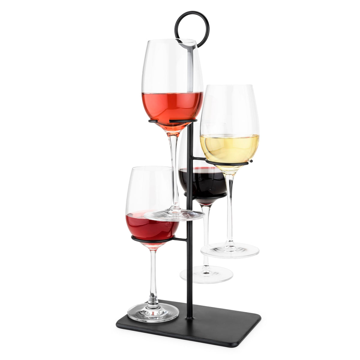 TRUE Hover Flight: servidor de hierro para 4 copas, ideal para catas en casa.