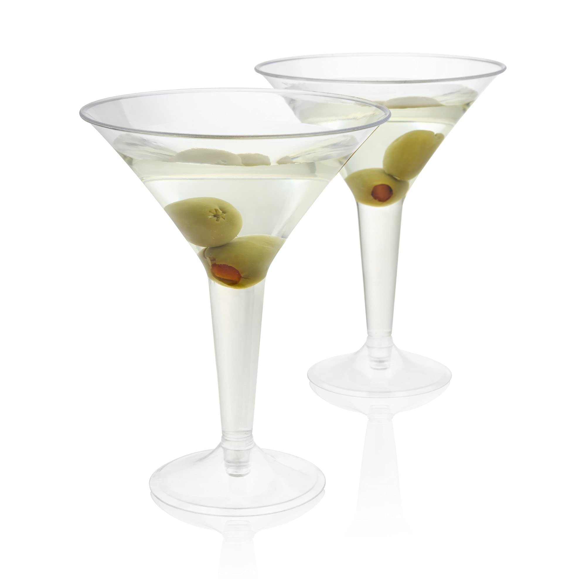 Ensamblaje fácil de copas martini True Party para eventos.