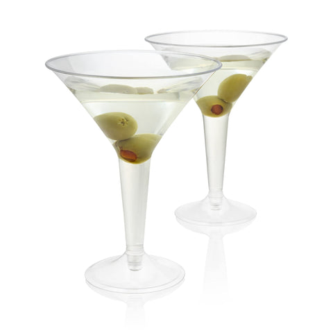 Ensamblaje fácil de copas martini True Party para eventos.