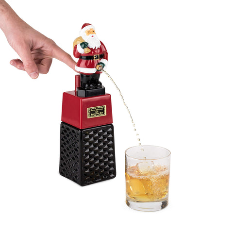 Dispensador True Santa, ambiente de barra y cocina, decoración festiva.